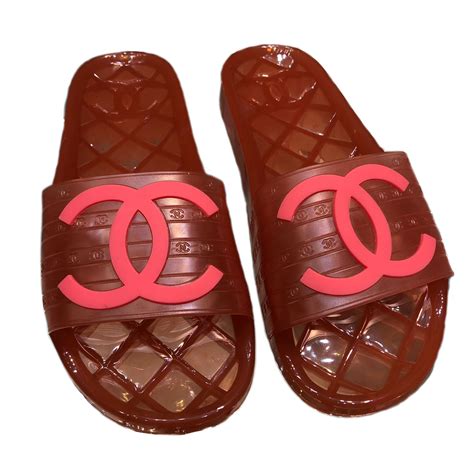 chanel jelly slides retail price|chanel female slides.